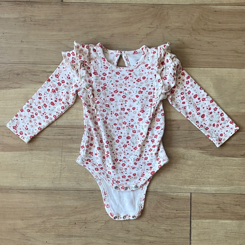 Pehr Floral Ruffle Sleeve Kids One Piece